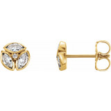 14K Yellow 1/2 CTW Diamond Earrings - 86445601P photo