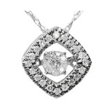 Gems One 14KT White Gold & Diamond Rhythm Of Love Neckwear Pendant   - 1/10 ctw - ROL1130-4WC photo