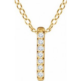 14K Yellow .05 CTW Diamond Bar 16-18 Necklace - 65221860000P photo