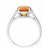 14K White Citrine & .05CTW Diamond Ring - 7163270020P photo 2