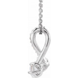 14K White 1/2 CTW Diamond Freeform 16-18 Necklace - 8672860020P photo 2
