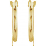 14K Yellow Hinged Hoop Earrings with Star - 1920291030P photo 2