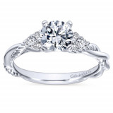 Gabriel & Co. 14k White Gold Hampton Twisted Engagement Ring - ER8817W44JJ photo