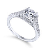 Gabriel & Co. 14k White Gold Entwined Halo Engagement Ring - ER12670R4W44JJ photo 3