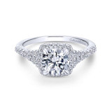 Gabriel & Co. 14k White Gold Entwined Halo Engagement Ring - ER12670R4W44JJ photo
