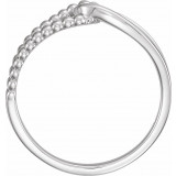 14K White Beaded Ring - 51683101P photo 2