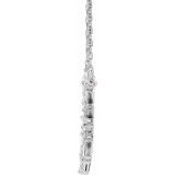 14K White 3/8 CTW Diamond Circle 18 Necklace - 86866615P photo 2