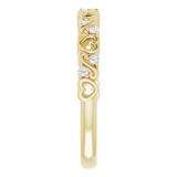 14K Yellow .08 CTW Heart Diamond Anniversary Band - 124102601P photo 4