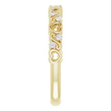 14K Yellow .08 CTW Heart Diamond Anniversary Band - 124102601P photo 4