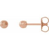 14K Rose 3 mm Ball Earrings - 208651018P photo