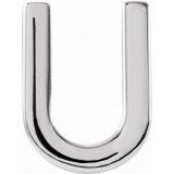 14K White Single Initial U Earring - 86800221P photo