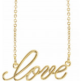 14K Yellow Love 16.5 Necklace - 8579970000P photo