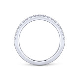 Gabriel & Co. 14k White Gold Contemporary Anniversary Wedding Band - WB13850R4W44JJ photo 2