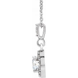 14K White 5/8 CTW Diamond Halo-Style 18 Necklace - 8530460001P photo 2