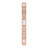 14K Rose 1/4 CTW Diamond Anniversary Band - 123154602P photo 4