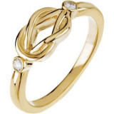 14K Yellow .06 CTW Diamond Knot Ring - 67736121611P photo