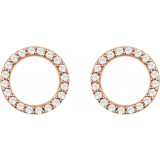 14K Rose 1/5 CTW Diamond Circle Earrings - 65175560002P photo 2