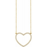 14K Yellow 1/4 CTW Diamond Heart 16 Necklace - 66415100003P photo