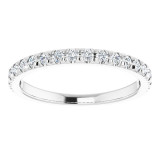 14K White 1/3 CTW Diamond French-Set Anniversary Band - 1238836004P photo 3