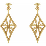 14K Yellow Vintage-Inspired Dangle Earrings - 86881601P photo 2