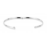 14K White 4 mm Hinged Bangle Bracelet - BRC180239013P photo 2