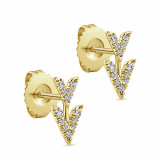 Gabriel & Co. 14k Yellow Gold Kaslique Diamond Stud Earrings - EG13091Y45JJ photo 2