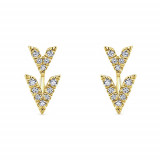 Gabriel & Co. 14k Yellow Gold Kaslique Diamond Stud Earrings - EG13091Y45JJ photo
