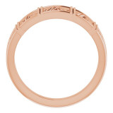 14K Rose Stackable Lattice Ring - 52019103P photo 2