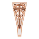 14K Rose Stackable Lattice Ring - 52019103P photo 4