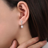 Gabriel & Co. 14k White Gold Grace Pearl & Diamond Drop Earrings - EG9902W45PL photo 2