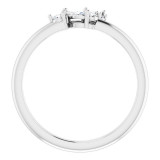 14K White 1/6 CTW Diamond Stackable Ring - 124079605P photo 2