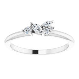 14K White 1/6 CTW Diamond Stackable Ring - 124079605P photo 3