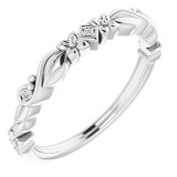14K White .03 CTW Diamond Anniversary Band - 123692604P photo