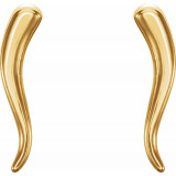 14K Yellow Horn Earrings - 862606007P photo 2