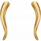 14K Yellow Horn Earrings - 862606007P photo 2