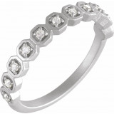 14K White 1/6 CTW Diamond Anniversary Band - 123868600P photo