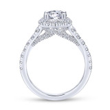 Gabriel & Co. 14k White Gold Entwined Halo Engagement Ring - ER12761R4W44JJ photo 2