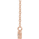 14K Rose 1/3 CTW Diamond Scattered Bar 18 Necklace - 86991707P photo 2