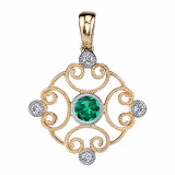 Stanton Color 14k Gold Emerald Pendant photo