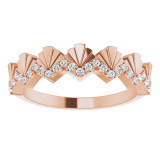 14K Rose 1/6 CTW Diamond Vintage-Inspired Anniversary Band - 123851602P photo 3