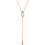 14K Rose Geometric Y 16-18 Necklace - 65230360002P photo