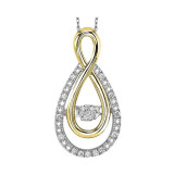 Gems One Silver (SLV 995) Diamond Rhythm Of Love Neckwear Pendant  - 1/10 ctw - ROL1082-SSWD photo