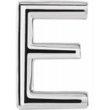 14K White Single Initial E Earring - 86800125P photo