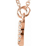 14K Rose .07 CTW Diamond XO 16 1/2 Necklace - 8584060002P photo 2