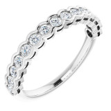 14K White 1/2 CTW Diamond Anniversary Band - 1235966033P photo