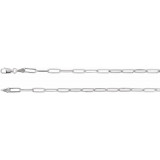 14K White 3.85 mm Elongated Flat Link 7 Chain - CH1095604P photo