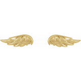 14K Yellow Angel Wing Earrings - 86910601P photo 2