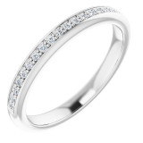 14K White 1/8 CTW Diamond Band for 6 mm Square Ring - 12216860001P photo