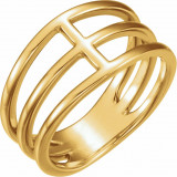 14K Yellow Negative Space Ring - 51673601P photo