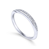 Gabriel & Co. 14k White Gold Contemporary Diamond Wedding Band - WB11749R3W44JJ photo 3